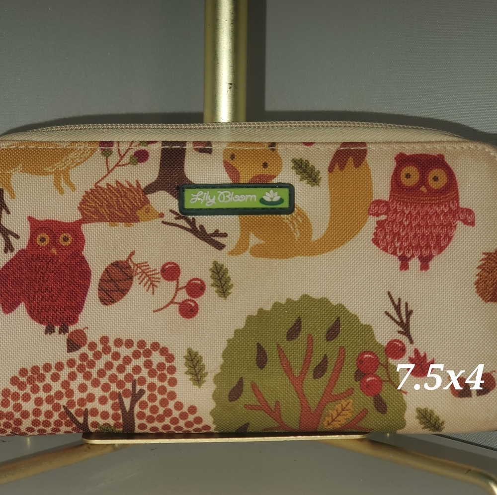 Lily Bloom Beige Woodland Canvas Wallet